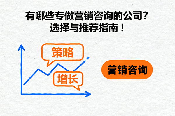 有哪些專做營銷咨詢的公司？選擇與推薦指南！